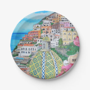 Positano - Borden voor aangepast papier 7 inch Papieren Bordje