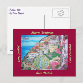 Positano, het Briefkaart van Kerstmis van Italië (Voorkant / Achterkant)