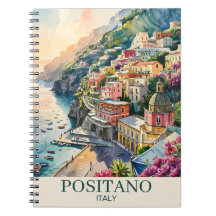 Positano Italië Amalfikust Aquarellandschap