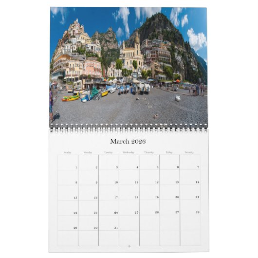 Positano - Italië - Europa - Kalender (Mar 2026)