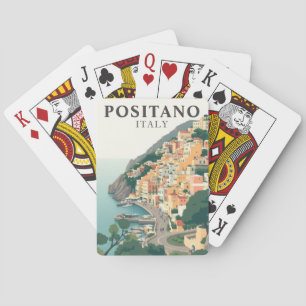 Positano, Italië Klassieke Reis Scene Amalfi-kust Pokerkaarten