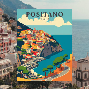 Positano, Italië Kust Briefkaart