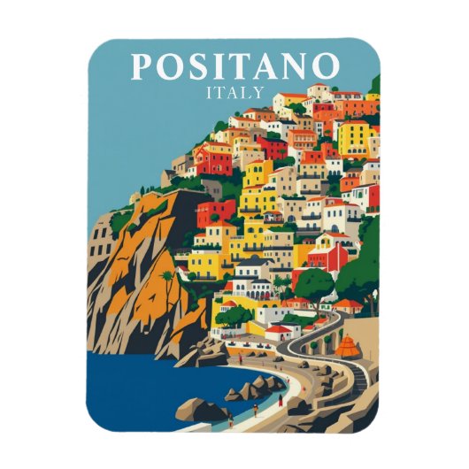 Positano Italië Reissouvenir Magneet (Verticaal)