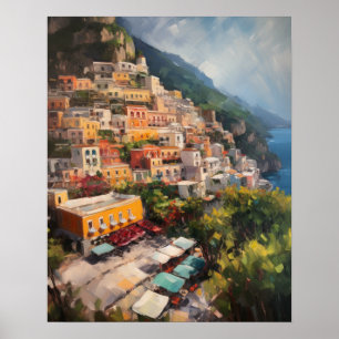 Positano Italië Schilderkunst Print Poster