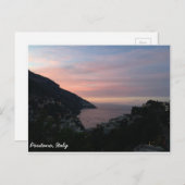 Positano, Italië Sunset Briefkaart (Voorkant / Achterkant)