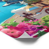 Positano Italië Vintage Reizen Poster (Hoek)