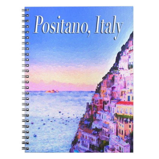 Positano, Italië Zonsondergang Notitieboek (Voorkant)