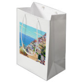 Positano Italy Gift Bag Medium Cadeauzakje (Voorkant Gekanteld)