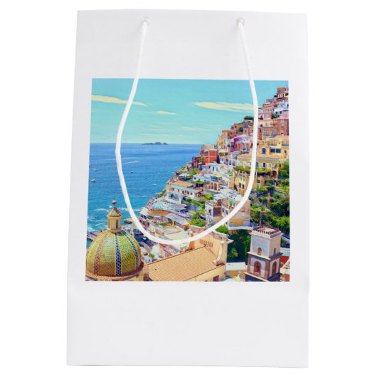 Positano Italy Gift Bag Medium Cadeauzakje (Achterkant)
