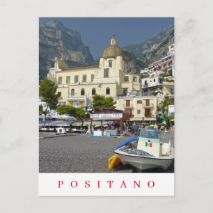 Positano kerk uitzicht briefkaart