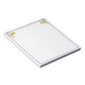 Positano Lemon Pink Floral, op maat gemaakt met na Notitieblok (Schuin)