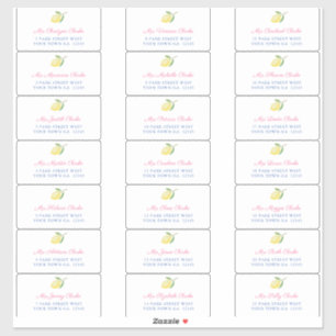 Positano Lemons Enveloppe Invitée Étiquette de adr
