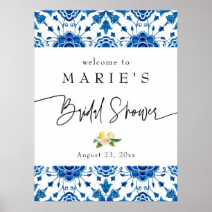 Positano Mediterranean Italy Tegel Lemon Welcome Poster