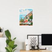 Positano-Poster Poster (Thuiskantoor)