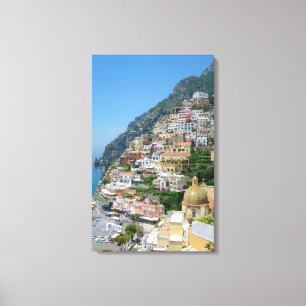 Positano Stretched Canvas Afdrukken