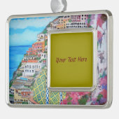 Positano - verzilverd kader ornament (Links)