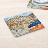 Positano Vierkante Kartonnen Onderzetter (Schuin)