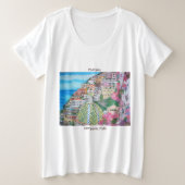 Positano - Women's Plus-Size Basic T-Shirt (Design voorkant)