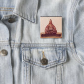 Positie in de basho Edo-periode Vierkante Button 5,1 Cm (In situ)