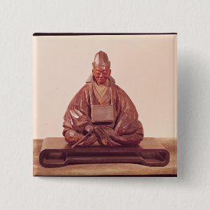 Positie in de basho Edo-periode Vierkante Button 5,1 Cm