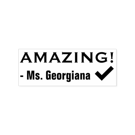 Positief "AMAZING!" Leraar Rubber Stamp Rubberstempel (Afrduk)