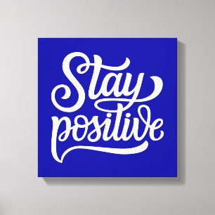 Positief blauw canvas afdruk