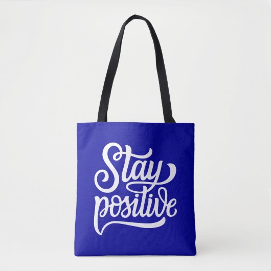 Positief blauw draagtas (Voorkant)