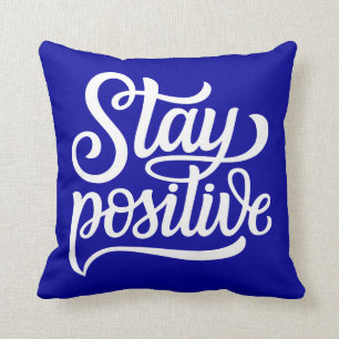Positief blauw kussen