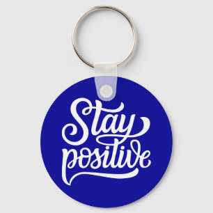 Positief blauw sleutelhanger