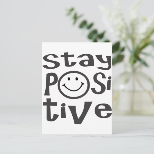 Positief blijven briefkaart (Staand voorkant)