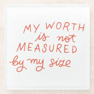 Positief Body Pride-Onderzetter Glazen Onderzetter