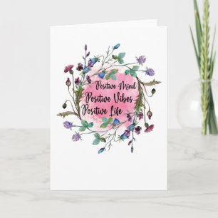 Positief denken aan leven kaart