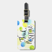 Positief denken bagagelabel (Voorkant verticaal)