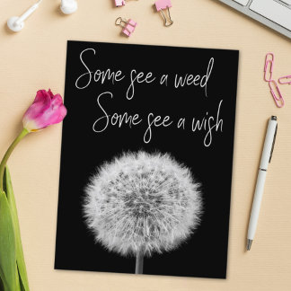 Positief denken citeert motivatie andelion briefkaart