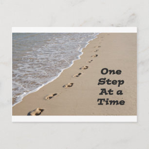 Positief denken met één stap tegelijk briefkaart