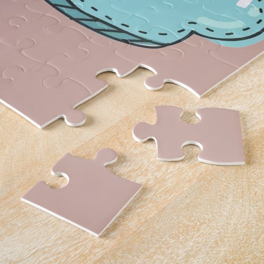 Positief denken puzzel - aangepaste tekst legpuzzel (Zijkant)