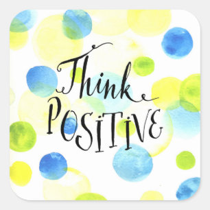 Positief denken vierkante sticker