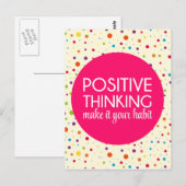 Positief denkend Citaat Briefkaart (Voorkant / Achterkant)