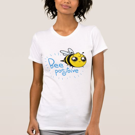 Positief denkende bijen positieve stolling t-shirt (Voorkant)