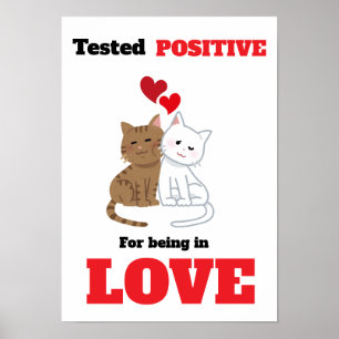 POSITIEF GETEST VOOR VERLIEFD POSTER