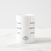 POSITIEF GEZICHT, POSITIEVE VIBES, POSITIEVE LIFE- PORSELEIN KOP (Voorkant)