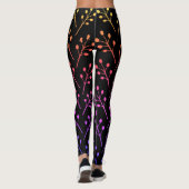 Positief & helder gebladerte Boho Patroon Leggings (Achterkant)