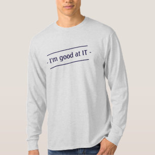 Positief: ik ben goed in IT Donkerblauw afdrukken T-shirt
