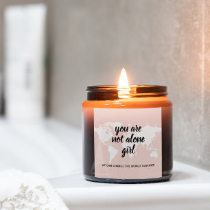 Positief: je bent niet alleen een meisjesmotivatie vierkante sticker