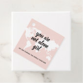 Positief Je Bent Niet Alleen Meisje Motivatie Spre Bedankjes Labels (In situ)