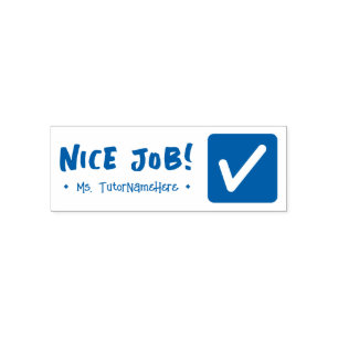 Positief "LEUK WERK!" Tutor Rubber Stamp Zelfinktende Stempel