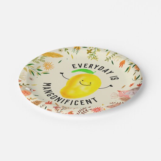 Positief Mango Pun - Elke dag is misleidend Papieren Bordje (Gekanteld)