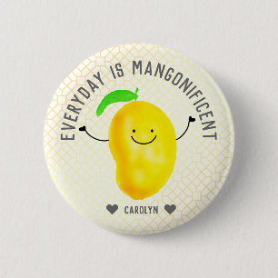 Positief Mango Pun - Elke dag is misleidend Ronde Button 5,7 Cm