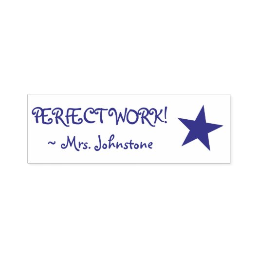 Positief "PERFECT WORK!" Educator Rubber Stamp Zelfinktende Stempel (Design)