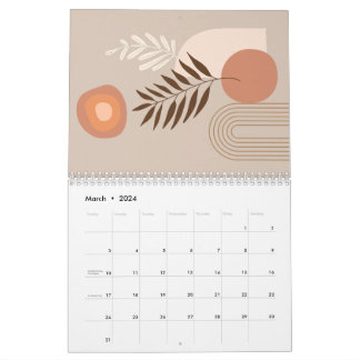 Positief Plant Leaf Boho Sun Arch Kalender